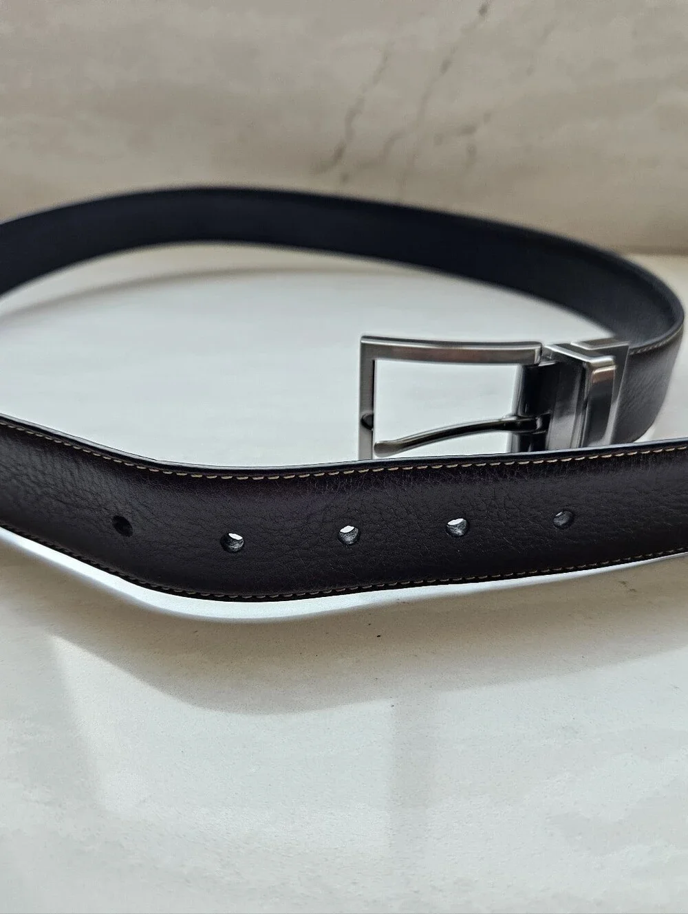 Kirkland Men's Dark Brown Italian Leather Belt Size 36